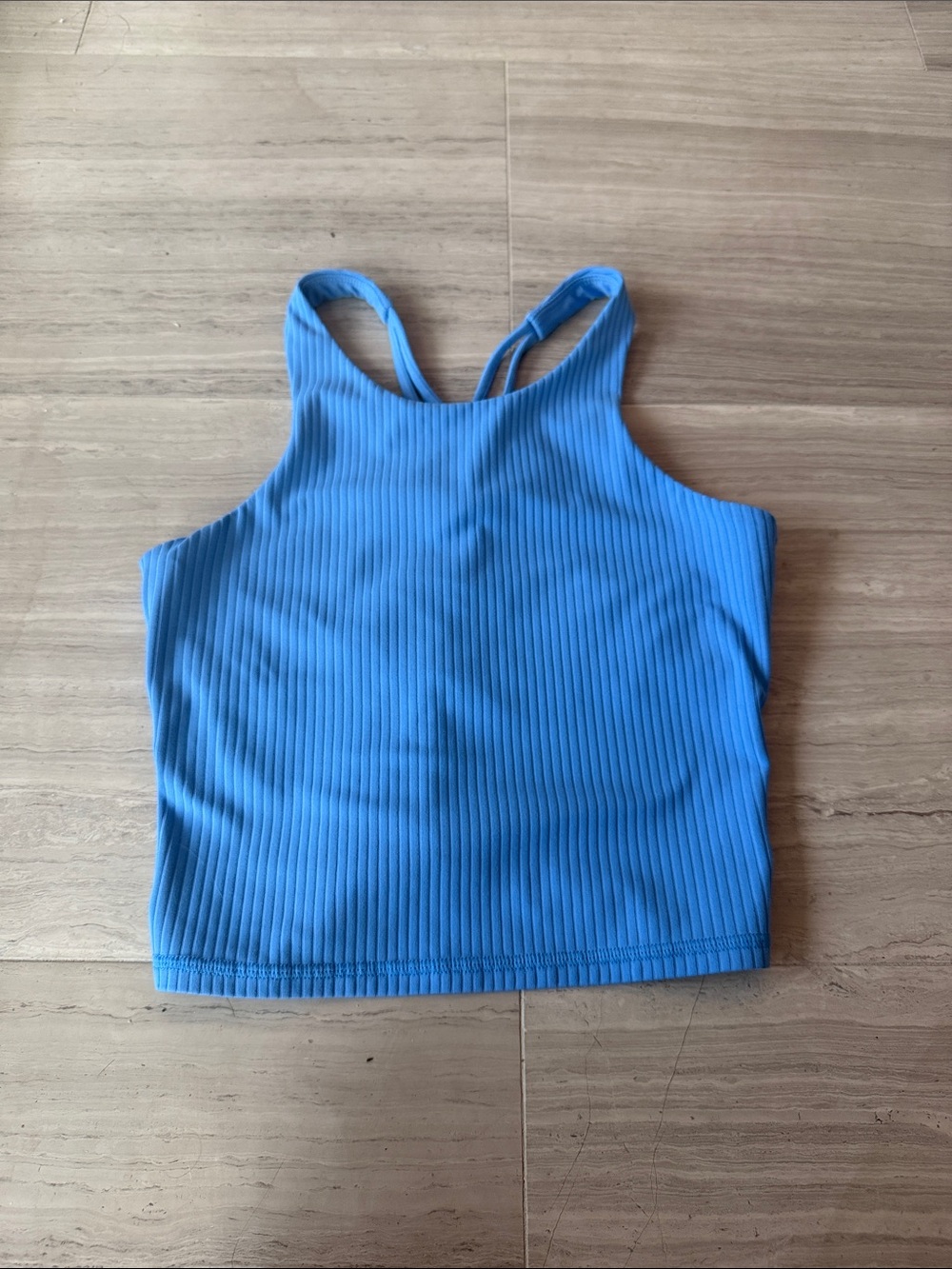 Target Blue Ribbed Crop Camisole